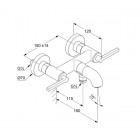 Kludi Nova Fonte Puristic bateria wannowa 205400515