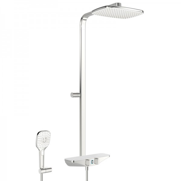 Oras Esteta Wellfit zestaw natryskowy termostatyczny chrom/biały zasilanie 6V Bluetooth® 7592U-11