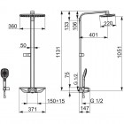 Oras Esteta Wellfit zestaw natryskowy termostatyczny chrom/biały zasilanie 6V Bluetooth® 7592U-11