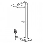 Oras Esteta Wellfit zestaw natryskowy termostatyczny chrom/biały zasilanie 6V Bluetooth® 7592U-11