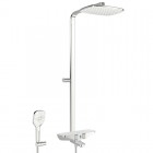 Oras Esteta Wallfit zestaw wannowy termostatyczny chrom/biały zasilanie 6V Bluetooth® 7593U-11