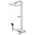 Oras Esteta Wallfit zestaw wannowy termostatyczny chrom/biały zasilanie 6V Bluetooth® 7593U-11