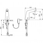 Oras Inspera XS bateria elektroniczna umywalkowa do wody zmieszanej zasilanie 230/9V Bluetooth® 3014FT