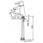 Oras Cubista bateria umywalkowa bez korka 2810F