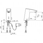 Oras Cubista bateria elektroniczna umywalkowa z regulatorem temperatury zasilanie 9/12V Bluetooth® 2824FTZ