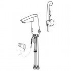 Oras Cubista bateria elektroniczna umywalkowa z regulatorem temperatury zasilanie 9/12V Bluetooth® 2826FTZ