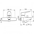 Oras Vega bateria wannowa ścienna ECO 1840G