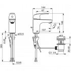 Oras Safira bateria umywalkowa z korkiem 1004F