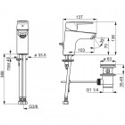 Oras Saga bateria umywalkowa z korkiem 3904F