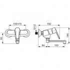 Oras Saga bateria umywalkowa ścienna 3915Y