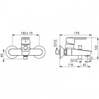 Oras Saga bateria wannowa ścienna 3940Y
