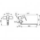 Oras Saga bateria wannowa ścienna 3942