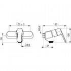 Oras Saga bateria prysznicowa 3970