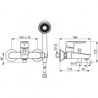 Oras Saga bateria wannowa ścienna 3951Y