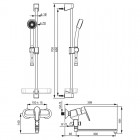 Oras Saga bateria wannowa ścienna 3945Y