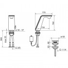 Oras La Cucina Alessi bateria czasowa umywalkowa z regulatorem temperatury zasilanie 6V 8710F