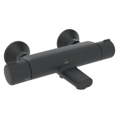 Oras Nova bateria wannowa termostatyczna ścienna czarny mat 7462U-33