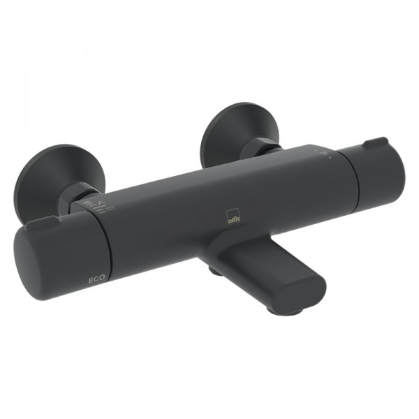 Oras Nova bateria wannowa termostatyczna ścienna czarny mat 7462U-33