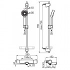 Oras Nova bateria wannowa termostatyczna ścienna 7453