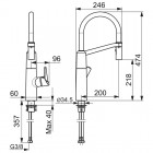 Oras Optima bateria kuchenna z wyciąganą wylewką 2738F