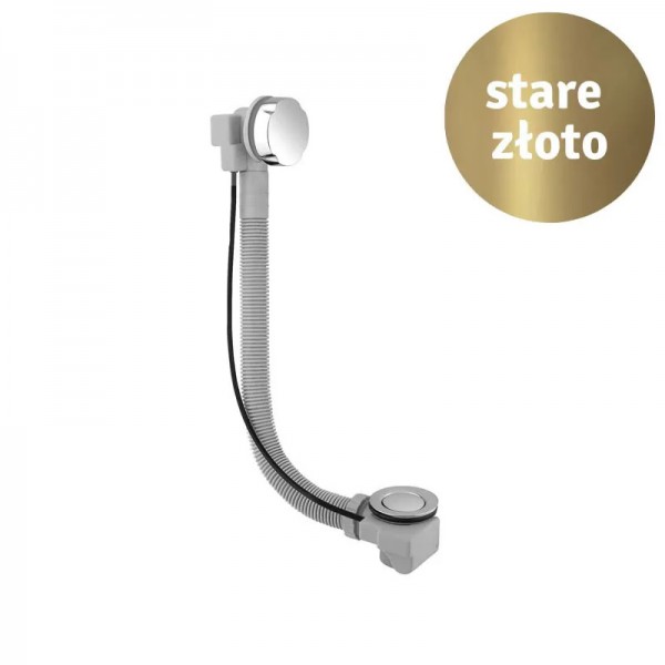Vicario przelew wannowy z syfonem 80 cm stare złoto 1001/80BR