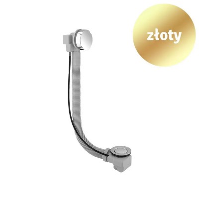 Vicario przelew wannowy z syfonem 80 cm przedłużony złoty 1001/80ZŁ