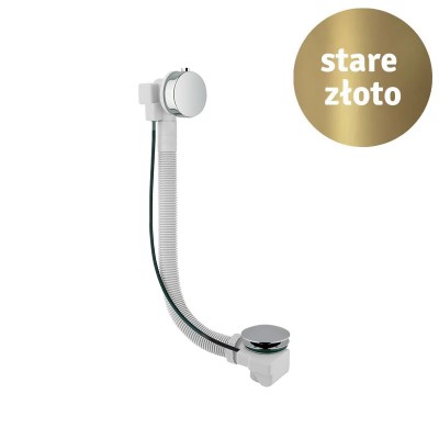 Vicario przelew wannowy z syfonem 55 cm stare złoto 1001/1151BR