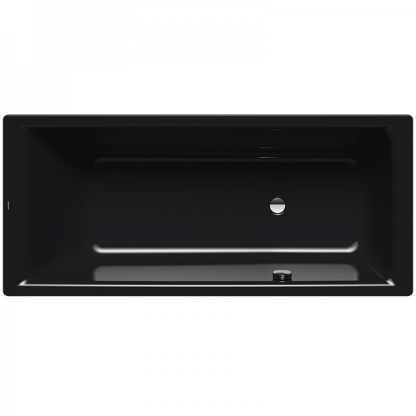 Kaldewei Puro wanna prostokątna 160x70 cm stalowa czarny błyszczący odpływ z boku