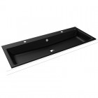 Kaldewei Puro umywalka podwójna wpuszczana w blat 120x46 cm czarny mat 907106043676