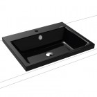 Kaldewei Puro umywalka wpuszczana w blat 60x46 cm czarny mat 900406013676