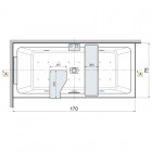 Novellini Divina wanna prostokątna 170x75 cm z baterią DI1179752-A0K
