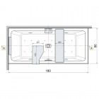 Novellini Divina wanna prostokątna 180x80 cm z baterią DI1189802-A0K