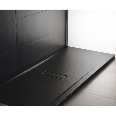 Novellini Custom Touch brodzik prostokątny 100x80 cm z możliwością docinania czarny CT10080428