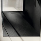 Novellini Novosolid brodzik prostokątny konglomeratowy 100x80 cm czarny mat NOS100804-28