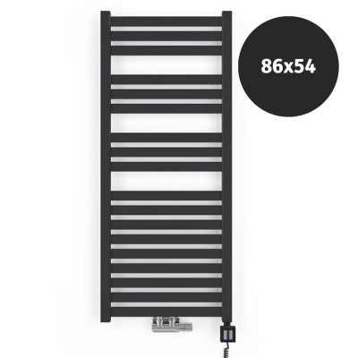 Terma Manta grzejnik łazienkowy 86x54 cm metallic black WGMAN086054KMBCZS