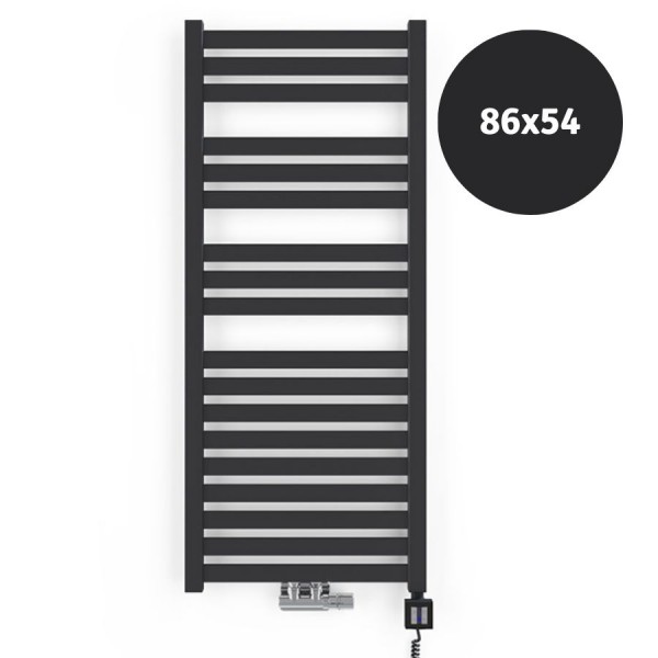 Terma Manta grzejnik łazienkowy 86x54 cm metallic black WGMAN086054KMBCZS