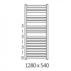 Terma Manta grzejnik łazienkowy 126x54 cm metallic black WGMAN128054KMBCZS