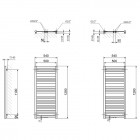 Terma Manta grzejnik łazienkowy 126x54 cm metallic black WGMAN128054KMBCZS