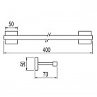 Tres Cuadro Tres wieszak na ręcznik 40 cm 10723601