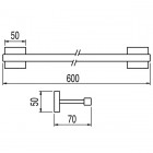 Tres Cuadro Tres wieszak na ręcznik 60 cm 10723603