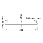 Tres Max Tres wieszak na ręcznik 48 cm złoty 16123601OR