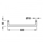 Tres Max Tres wieszak na ręcznik 60 cm złoty 11423602OR