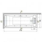 Novellini Sense 3 wanna prostokątna 170x70 cm