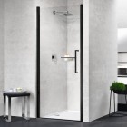 Novellini Young 2.0 1B drzwi prysznicowe 90 cm czarny mat Y21B871H
