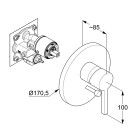 Kludi Nova Fonte Puristic bateria wannowo-prysznicowa podtynkowa 206500515