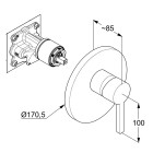 Kludi Nova Fonte Puristic bateria wannowo-prysznicowa podtynkowa 206550515