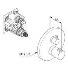 Kludi Nova Fonte Puristic bateria wannowo-prysznicowa podtynkowa 208300515