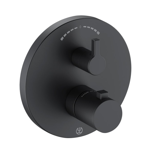 Kludi Nova Fonte Puristic bateria wannowo-prysznicowa podtynkowa czarny mat 208303915