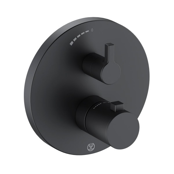 Kludi Nova Fonte Puristic bateria prysznicowa podtynkowa czarny mat 208353915