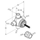 Kludi przełącznik dwukierunkowy 29747